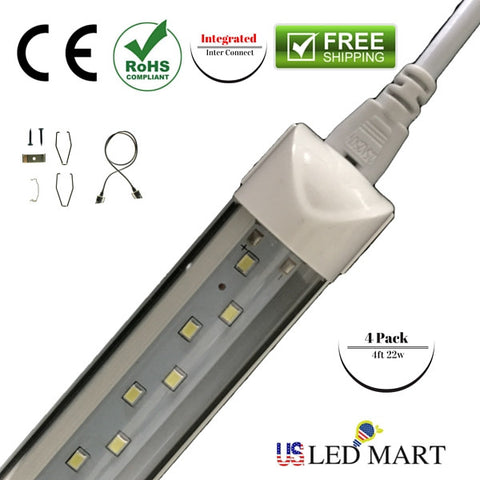 4ft T8 LED Tube Light with Bracket(Integrated) 6500K / 5500K Clear / Stripy