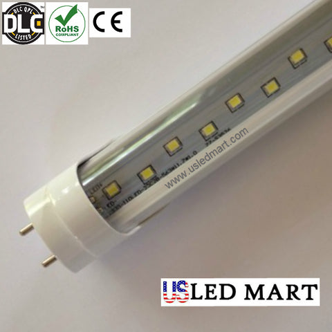 4ft 22w T8 LED Tube Light Bulb with Base G13/Bi-Pin double Row LED 5000K DLC Approved