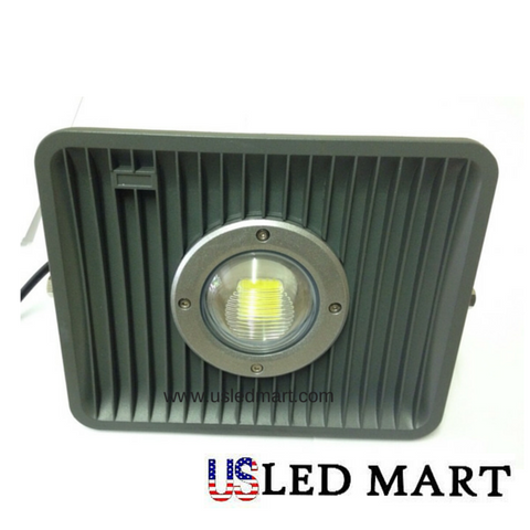 LED Flood Light Black 50w with Lens