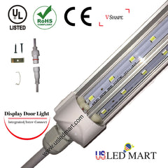 LED tube lights for display cooler doors or any other display cases at Grocery , convenience , supermarkets , try our best light output and UL listed LED lights, we have 4ft 5ft 6ft V Shape LED cooler door lights