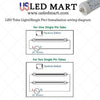 Wiring diagram for single pin LED tube light with two end connection