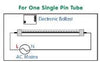 Wiring diagram for 8ft single pin LED tube light bulb for single light fixture
